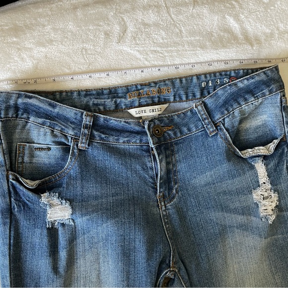 Billabong Flare Distressed Jeans, Sz 7L - Picture 7 of 13